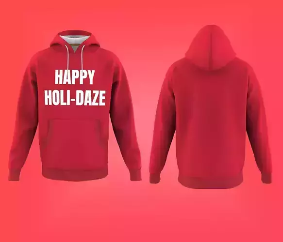 Men Chest Printed Regular Fit Hoodie 