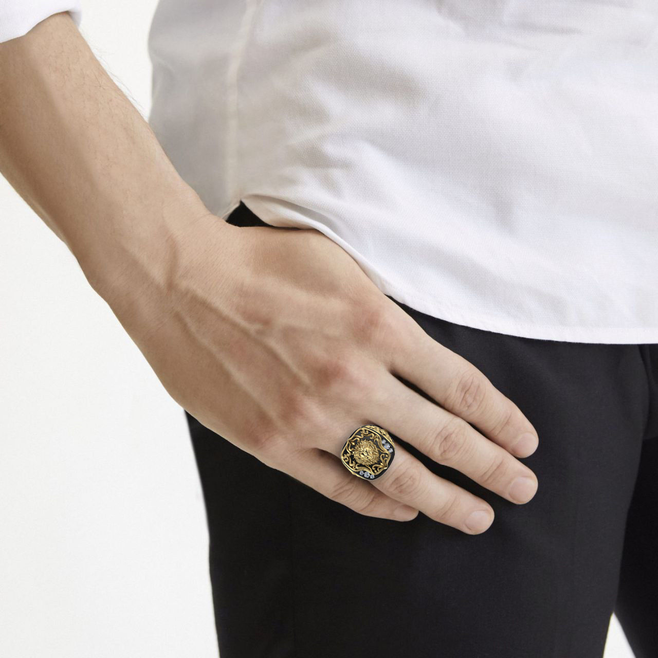 Lion Ring 3D print model_8