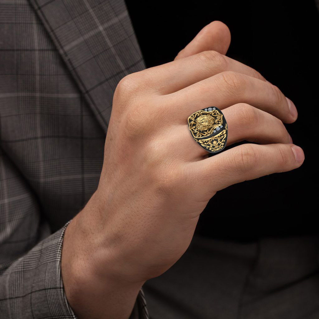 Lion Ring 3D print model_6