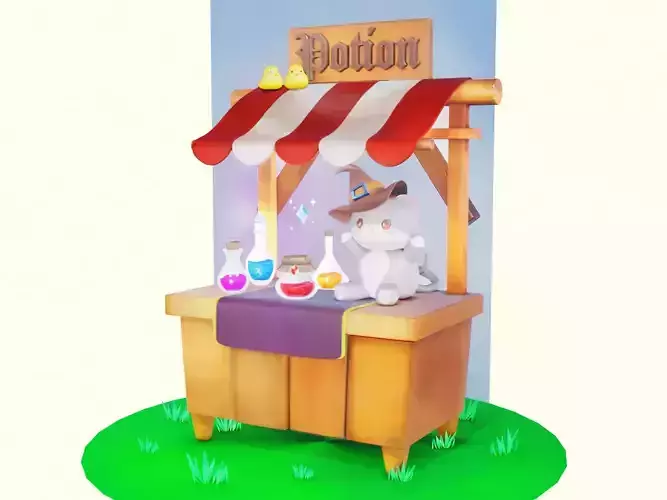  The potion maker cat in the buffet