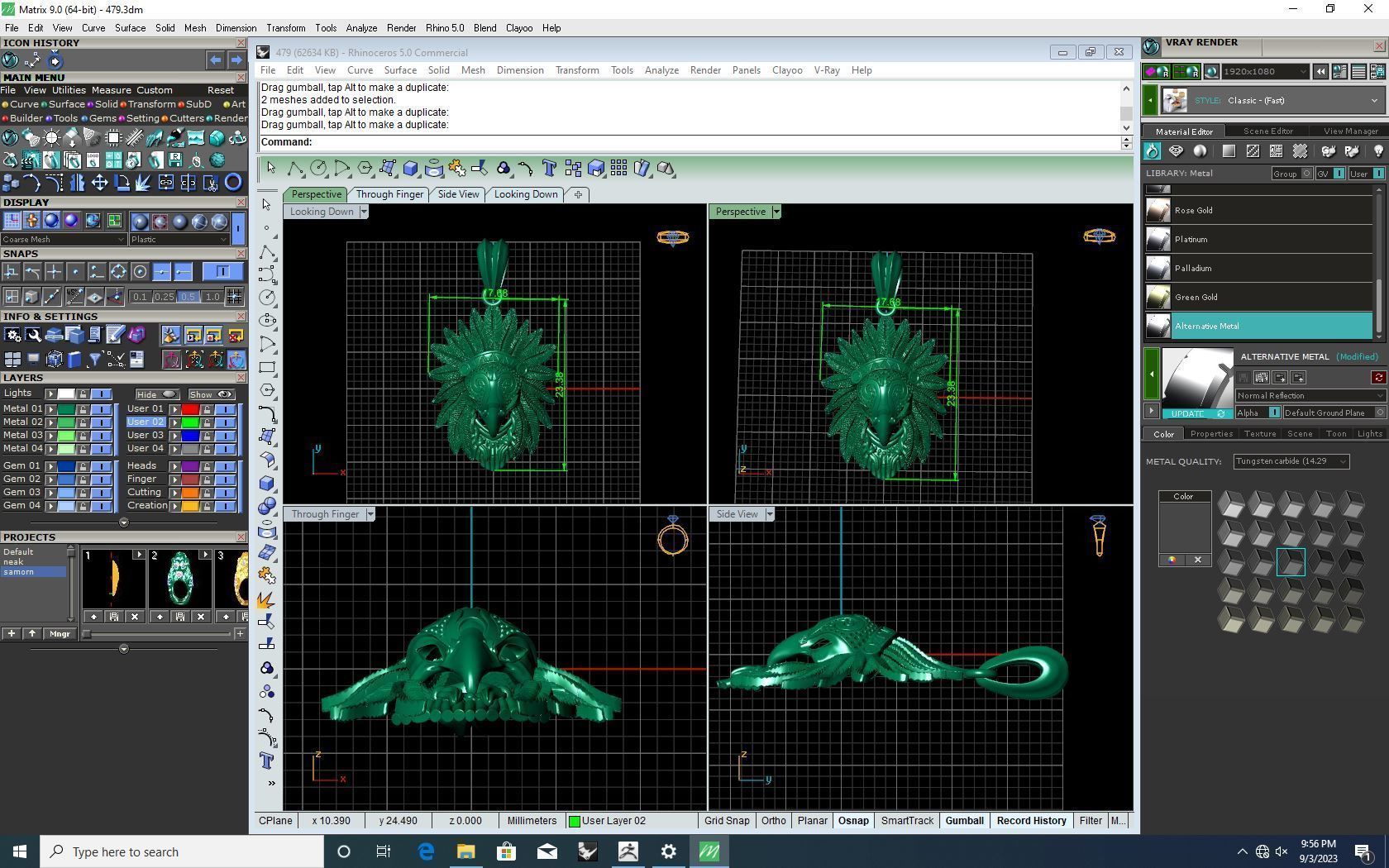 Pendant Ghost Head 3D print model_5