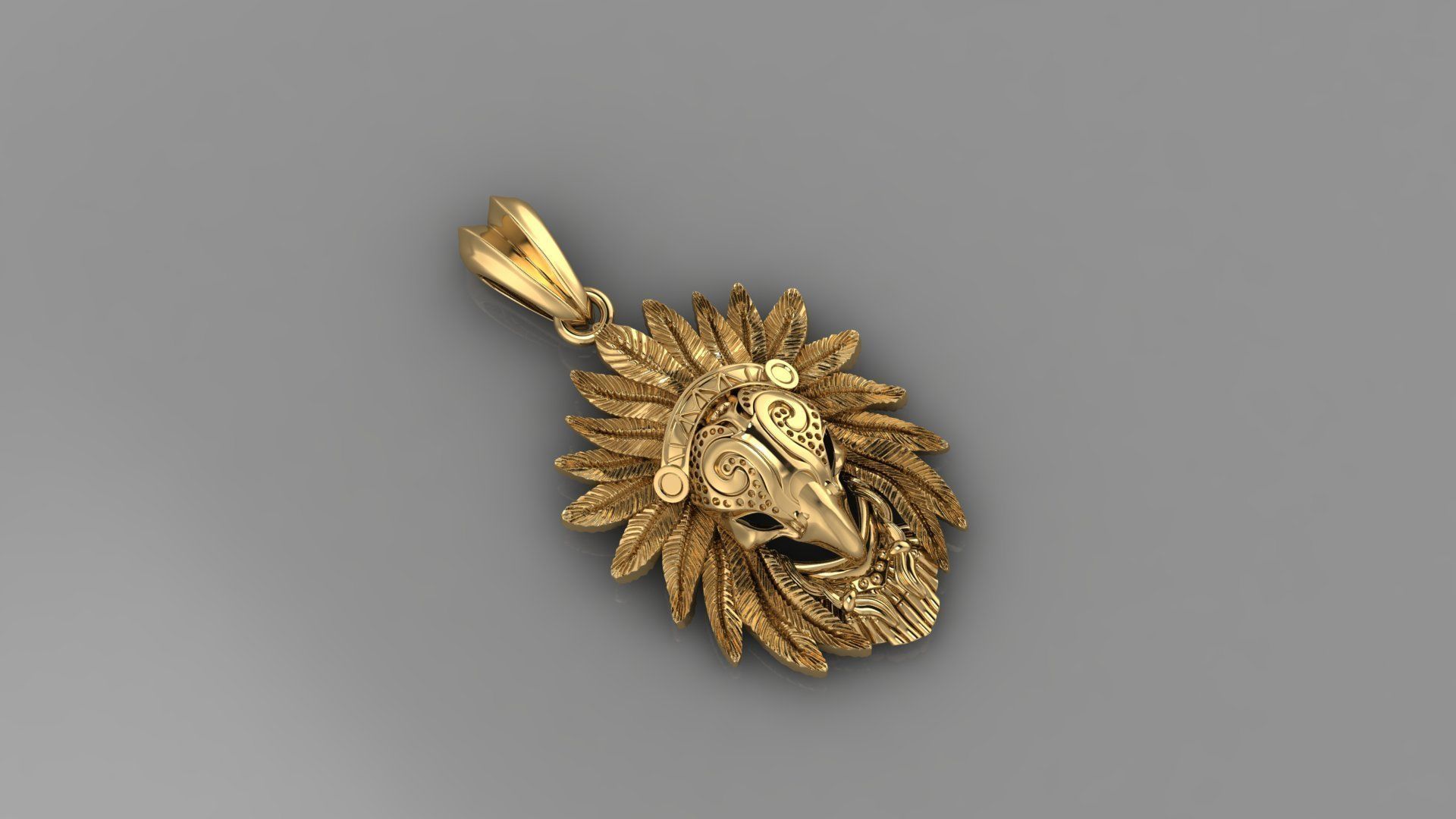 Pendant Ghost Head 3D print model_1