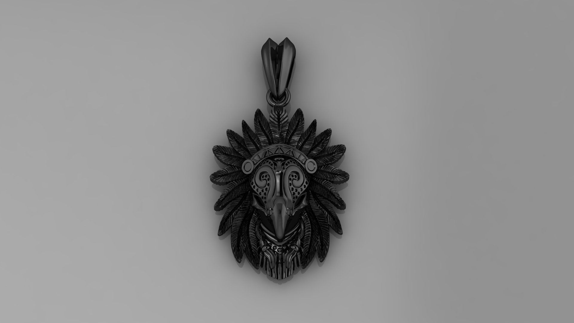 Pendant Ghost Head 3D print model_4