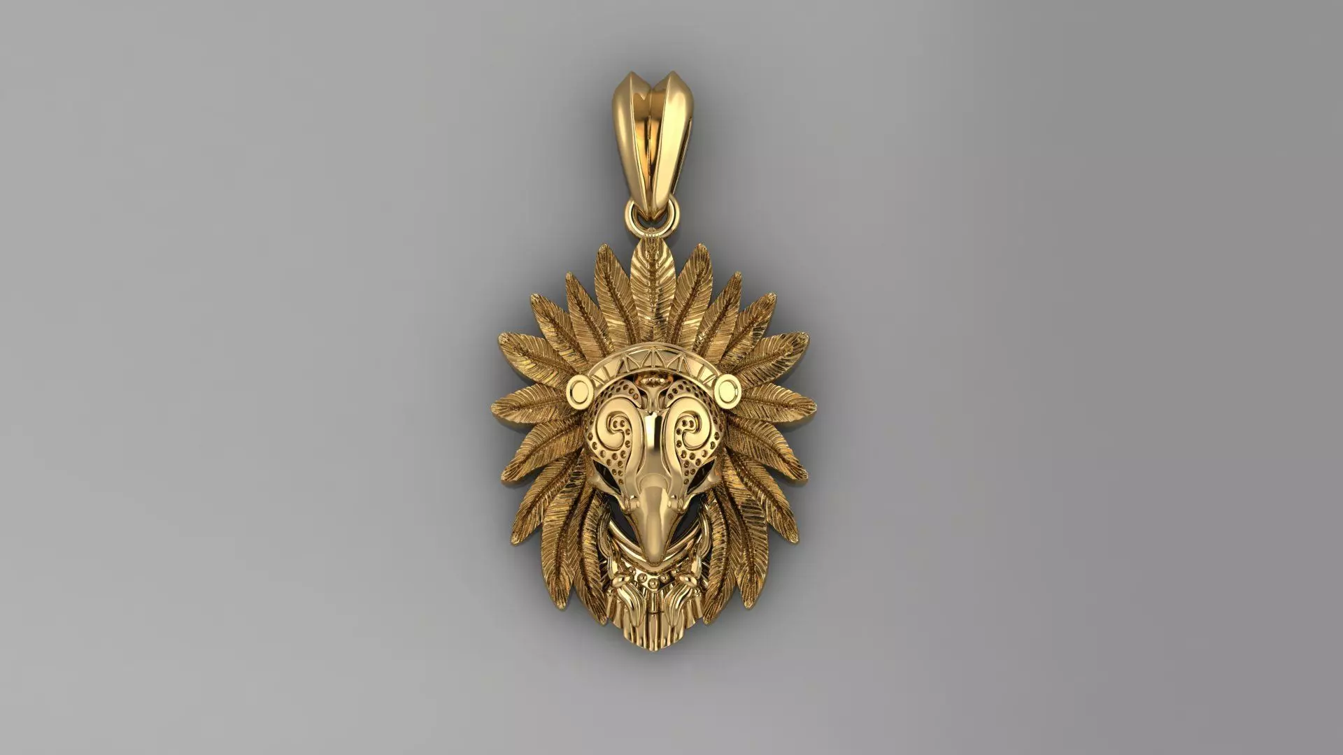 Pendant Ghost Head 3D print model_0