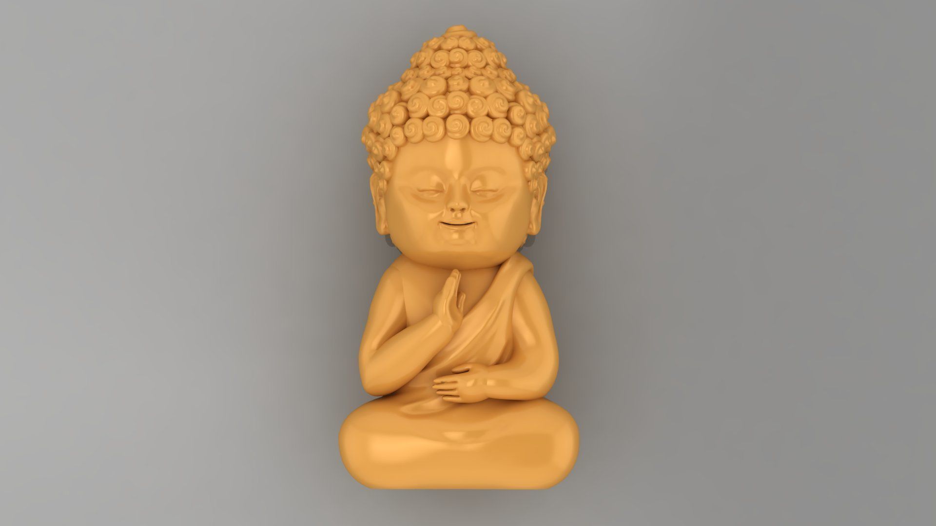 Pendent Monk 3D print model_1