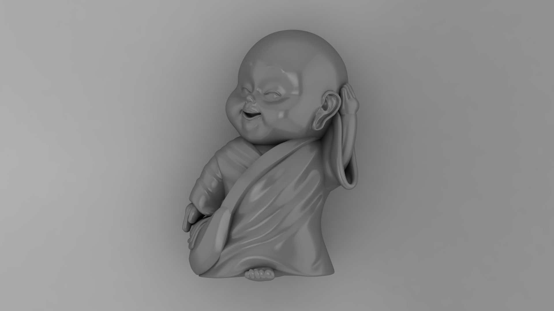 Pendant Monk 3D print model_2