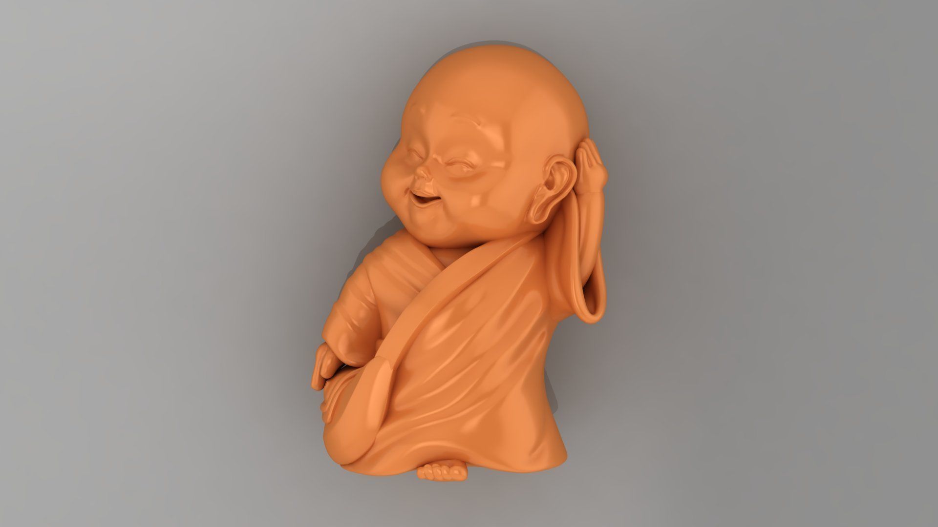 Pendant Monk 3D print model_3