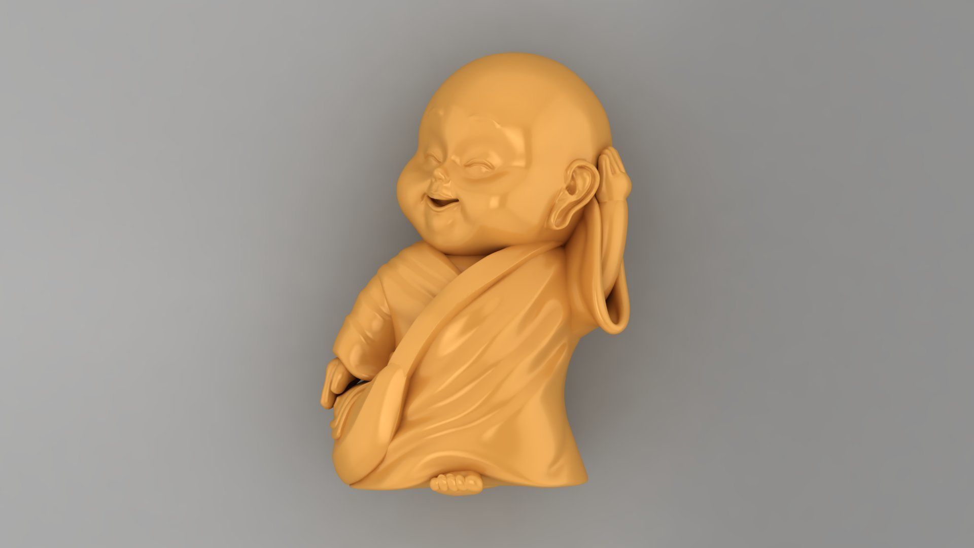 Pendant Monk 3D print model_1