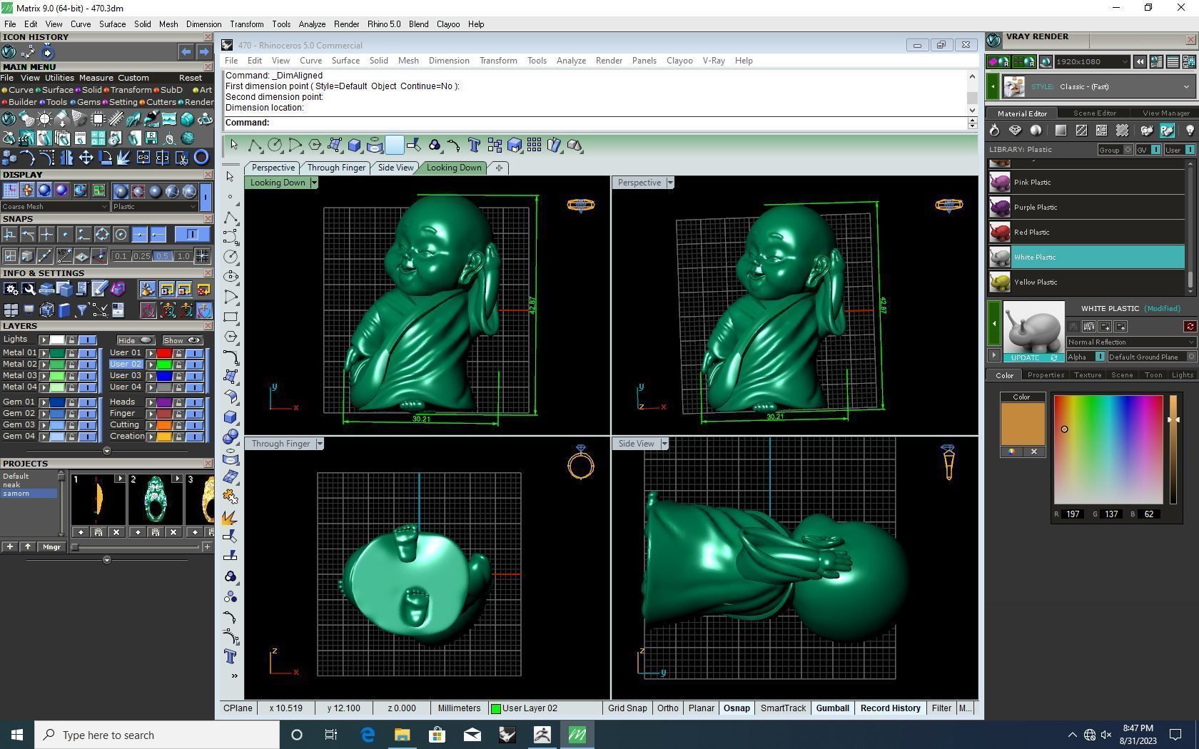 Pendant Monk 3D print model_4
