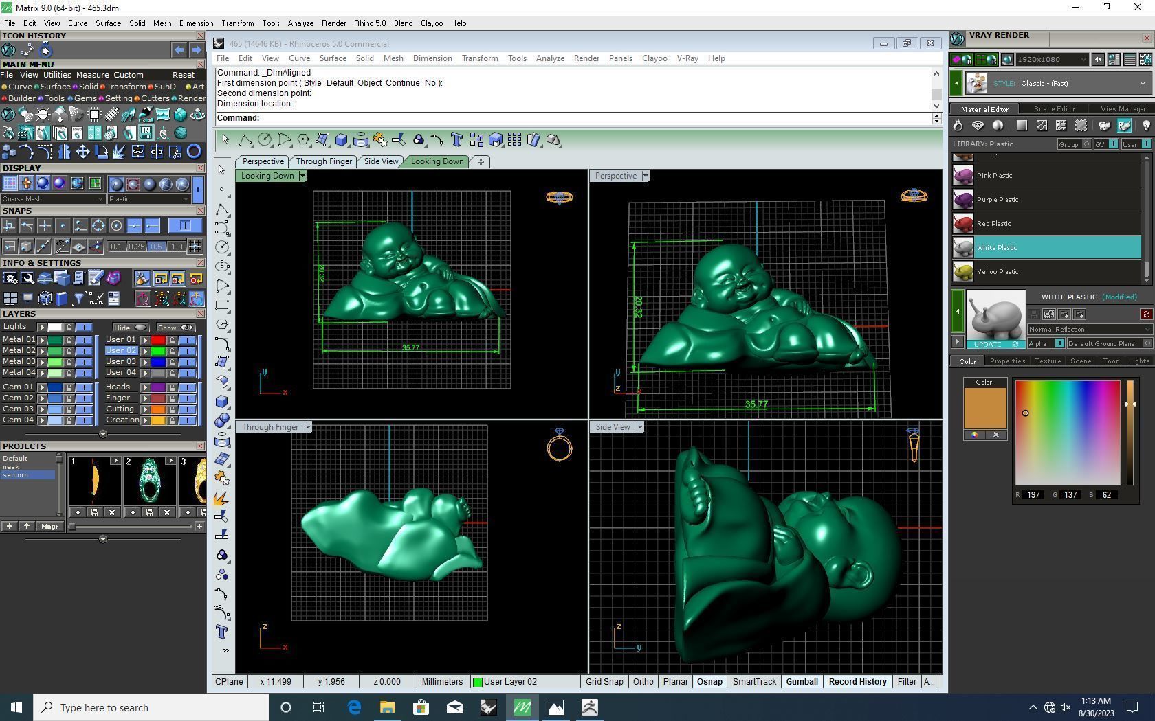 Pendant Monk 3D print model_2