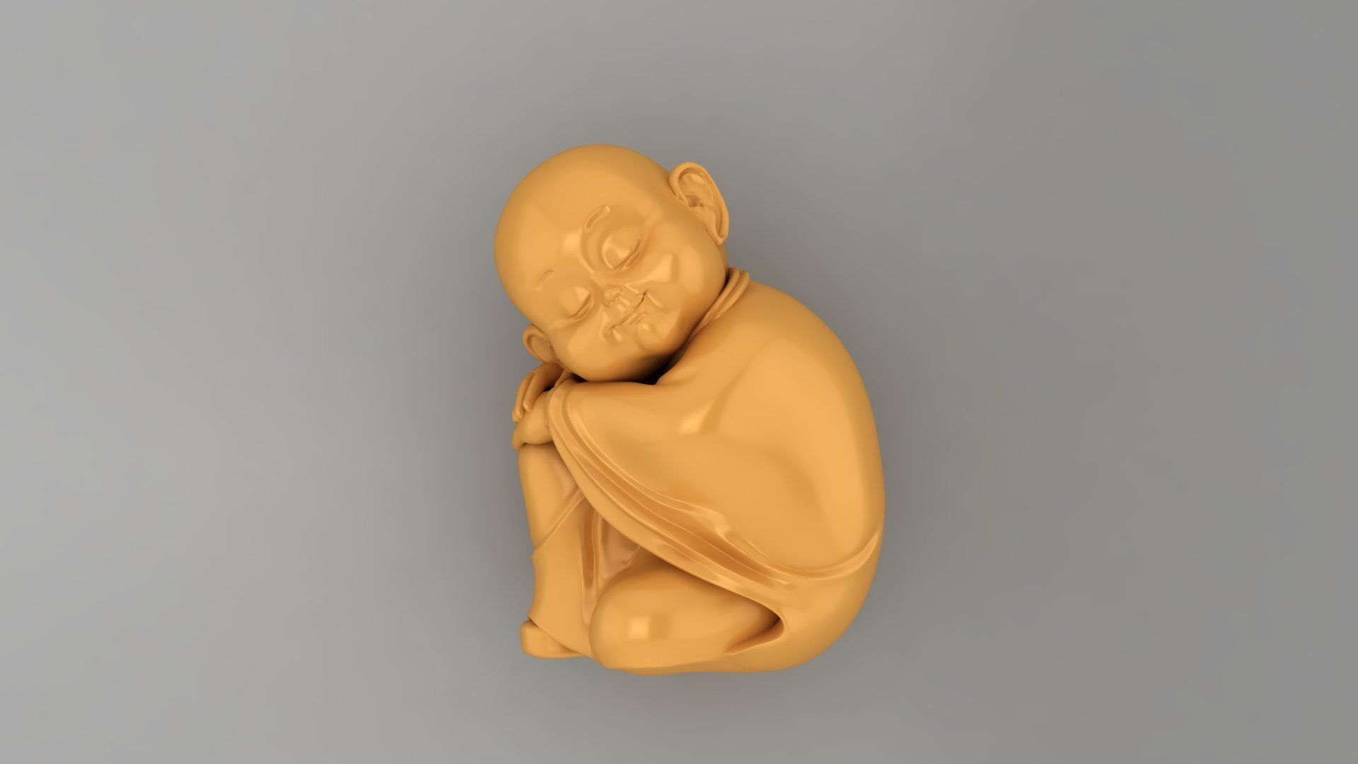 Pendant Monk 3D print model_1