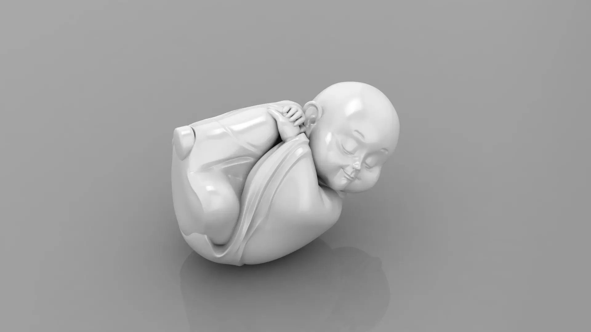 Pendant Monk 3D print model_0