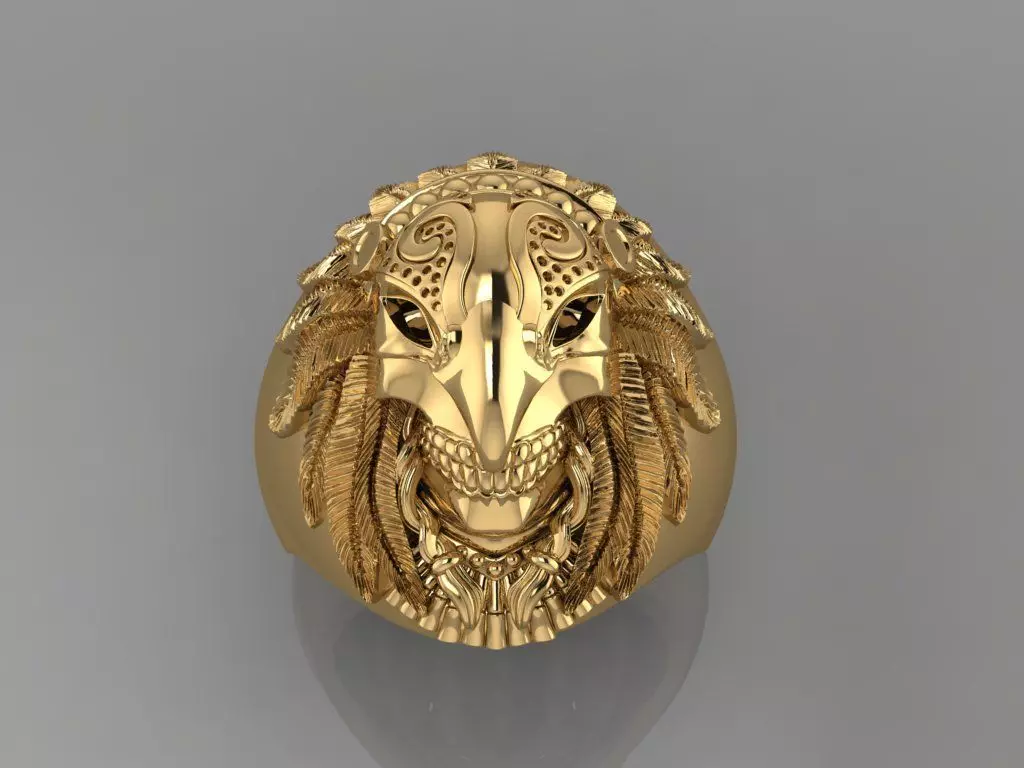 Ghost Head Ring 3D print model_0