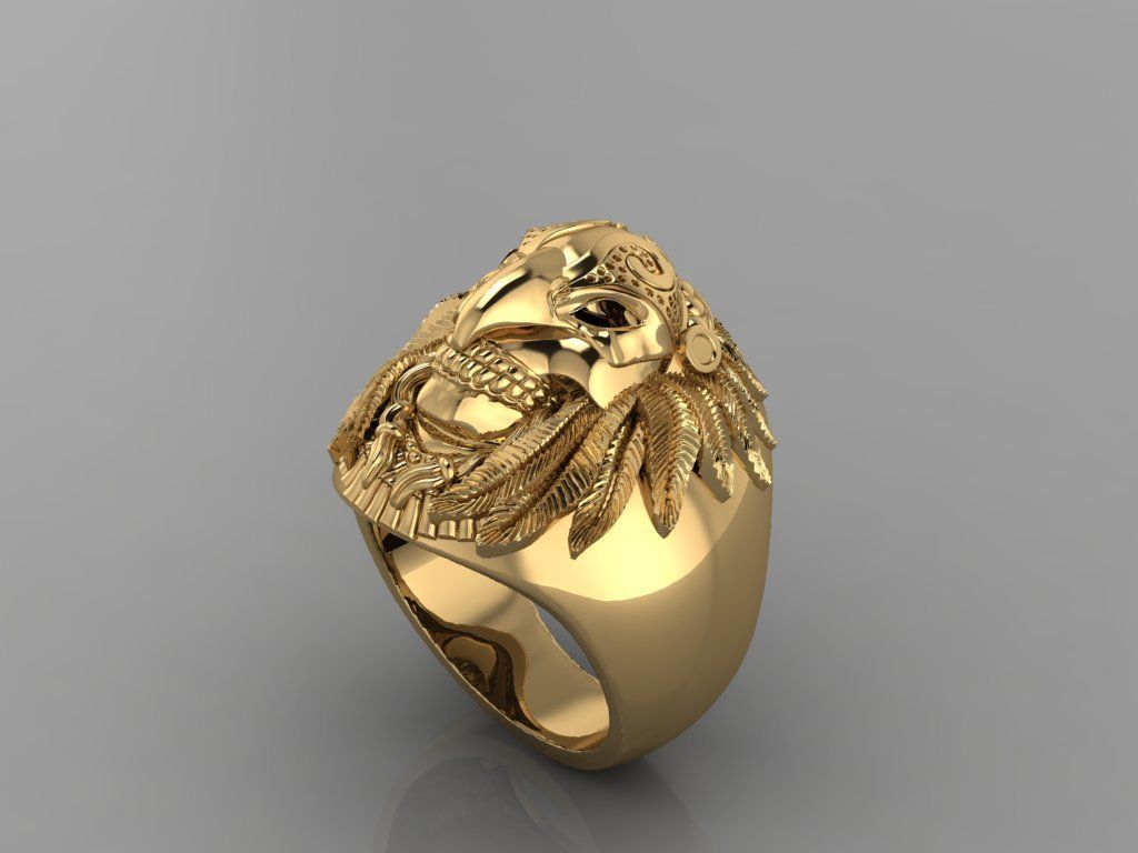 Ghost Head Ring 3D print model_2