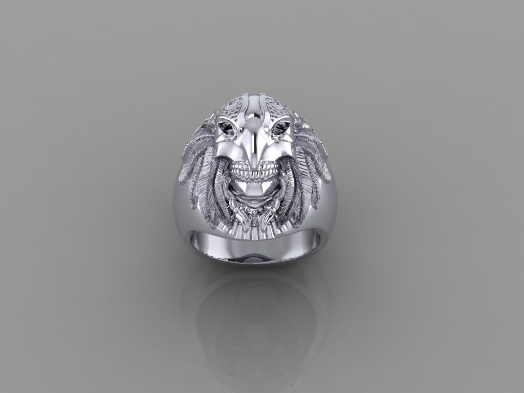 Ghost Head Ring 3D print model_5