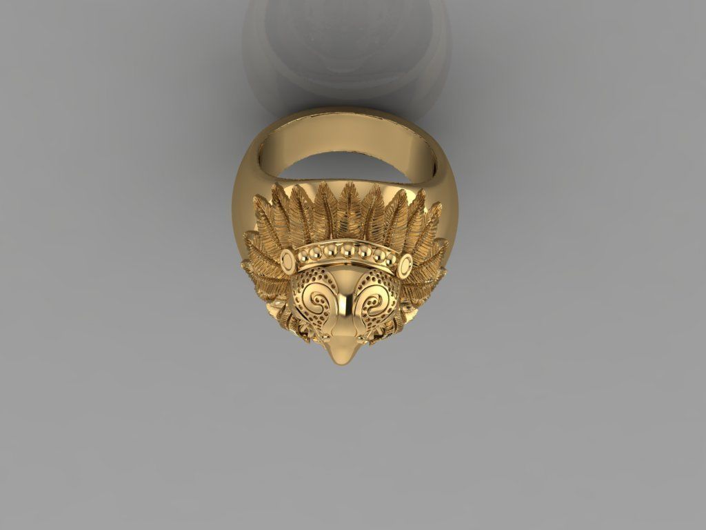 Ghost Head Ring 3D print model_4