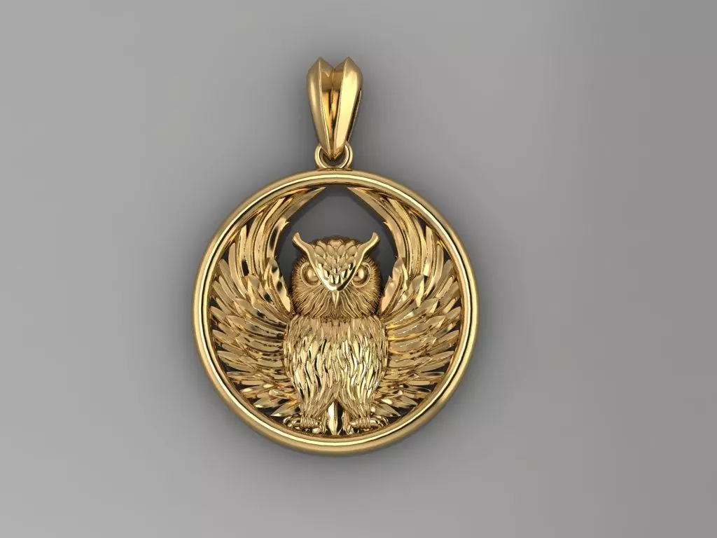 Pendant Owl 3D print model