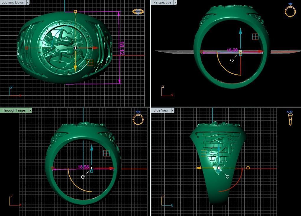 Egypt Ring 3D print model_7
