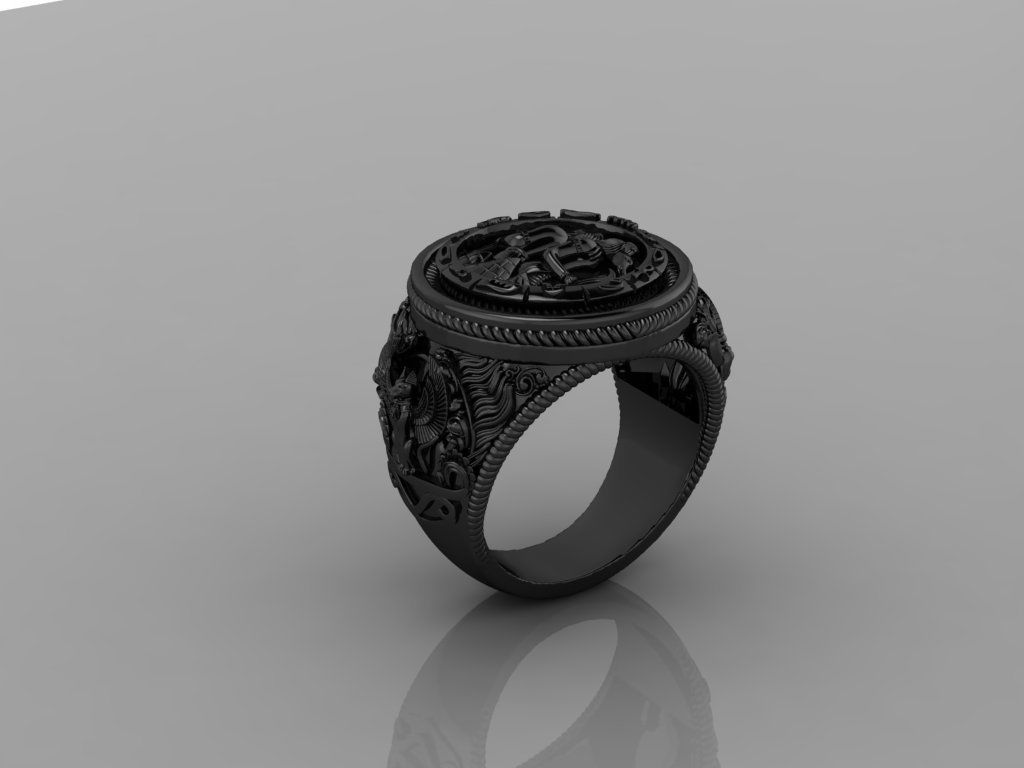 Men Ring 3D print model_5