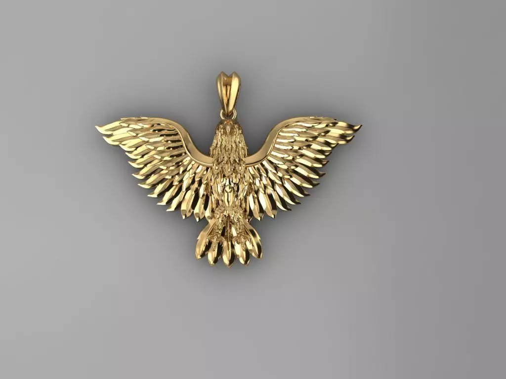 Pendant Eagle 3D print model_0