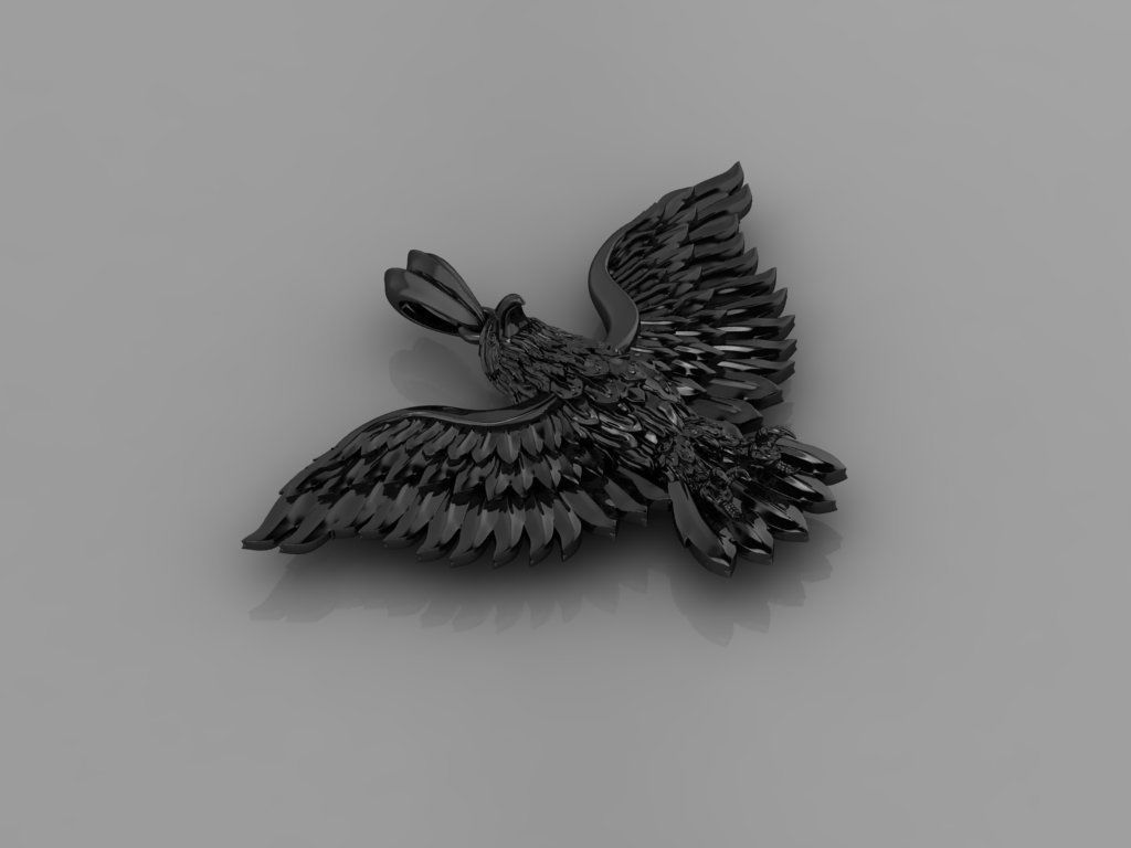 Pendant Eagle 3D print model_6