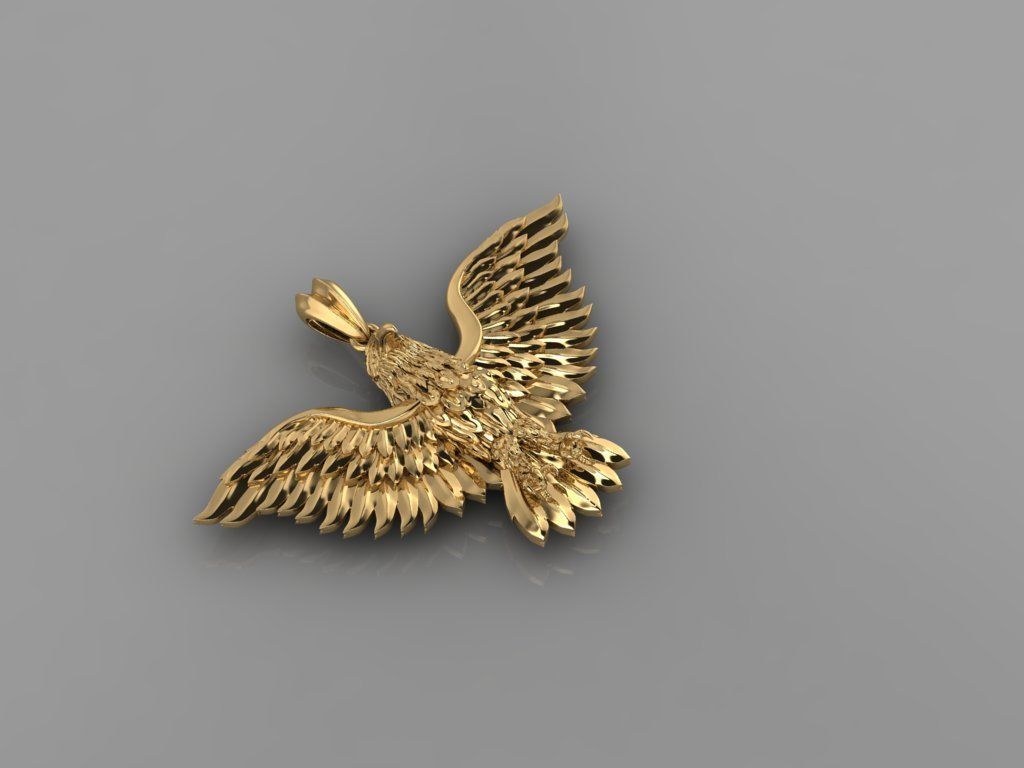 Pendant Eagle 3D print model_1