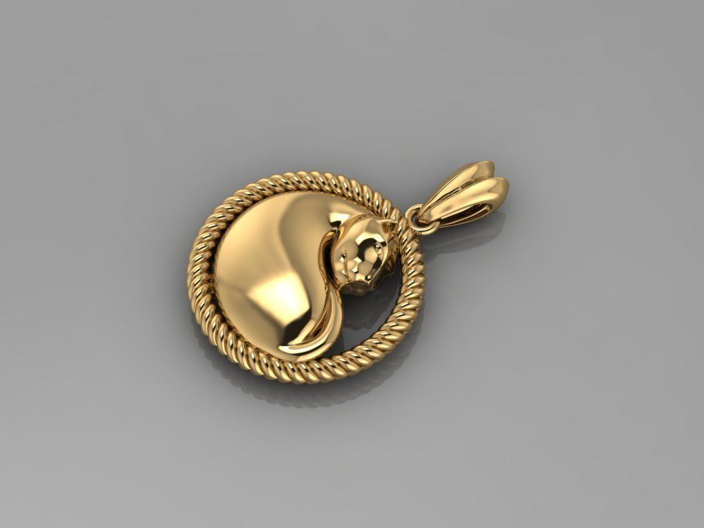 Pendant Tiger 3D print model_1