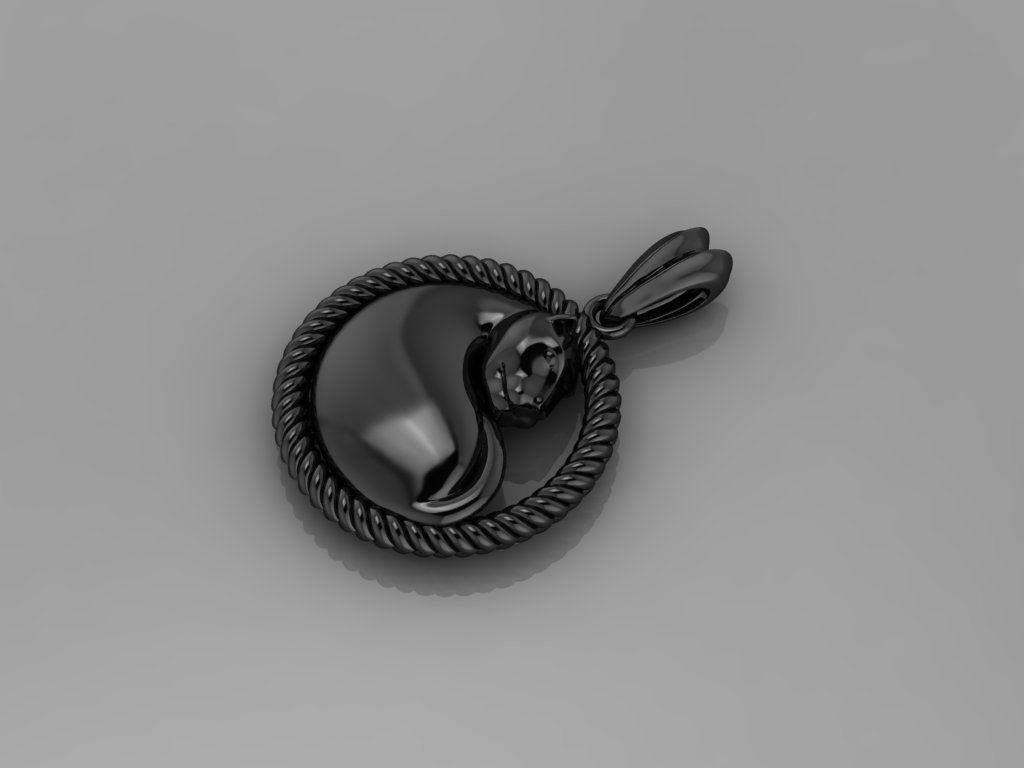 Pendant Tiger 3D print model_6