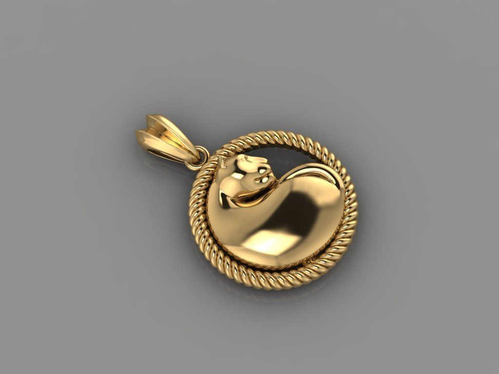 Pendant Tiger 3D print model_2