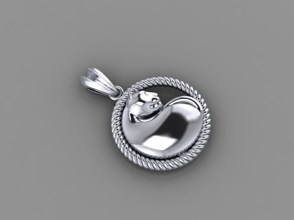 Pendant Tiger 3D print model_3