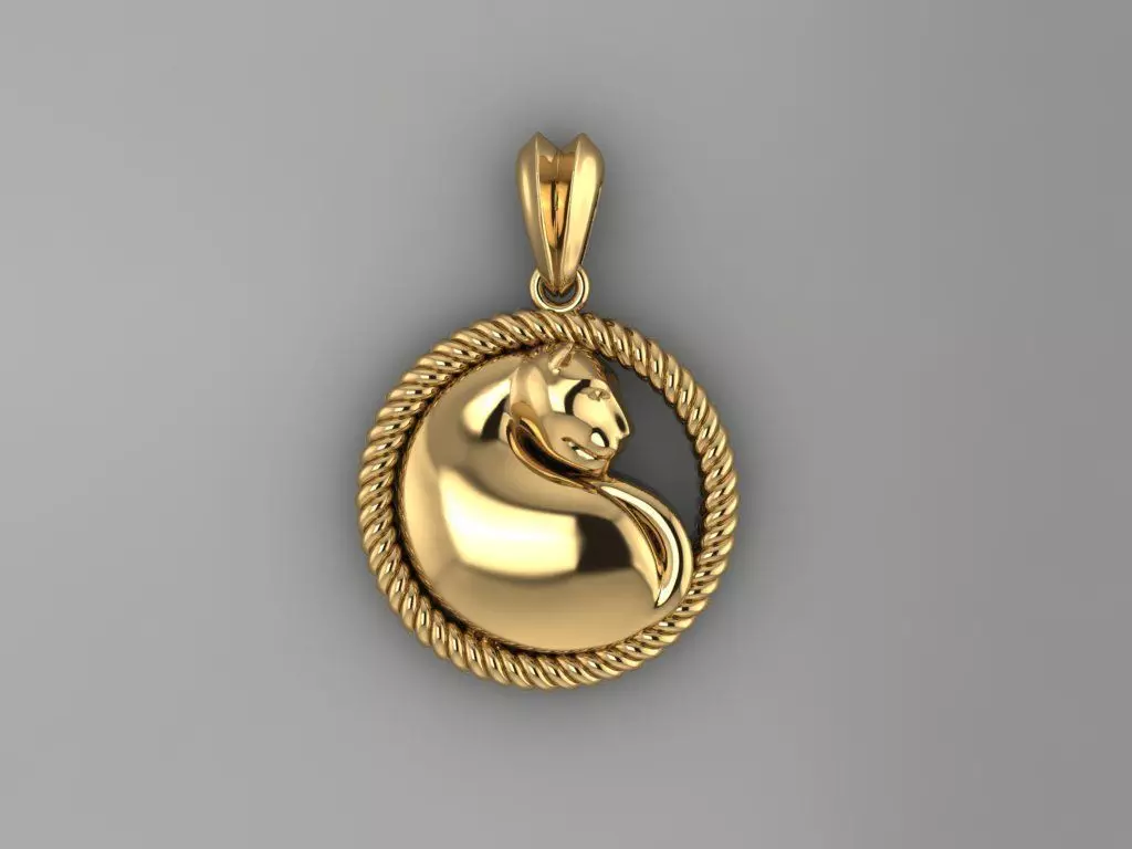 Pendant Tiger 3D print model_0