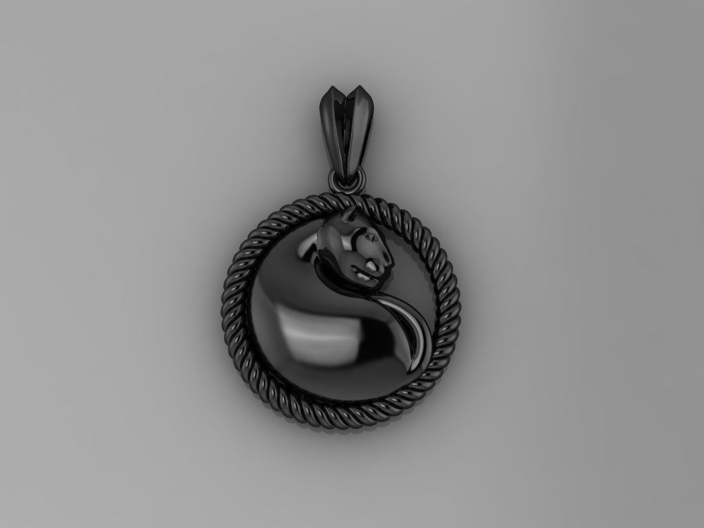 Pendant Tiger 3D print model_5