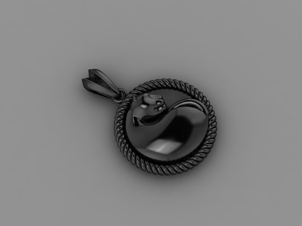 Pendant Tiger 3D print model_4