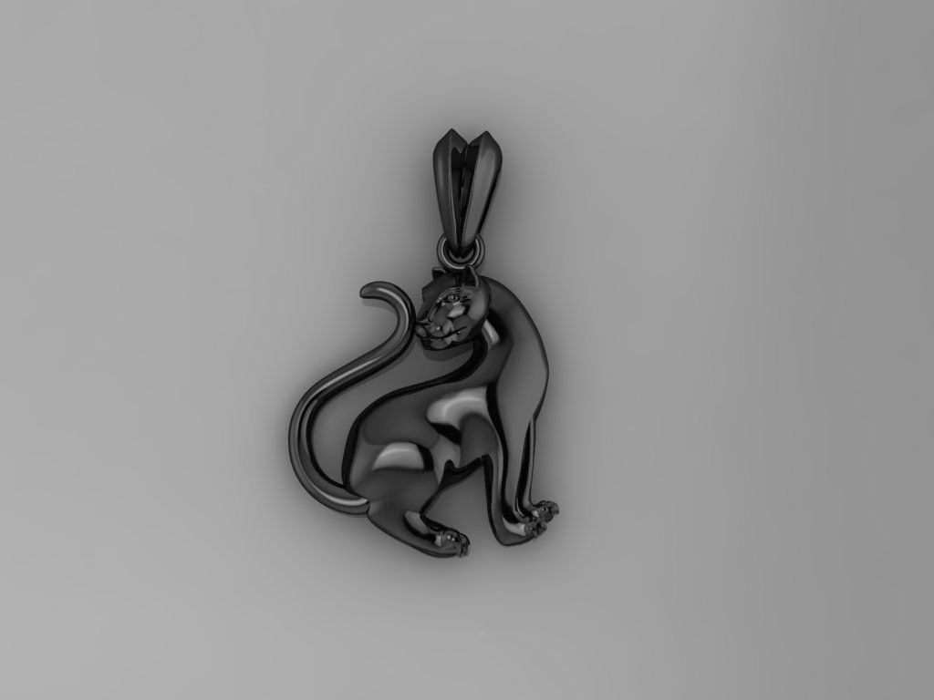 Pendant Tiger 3D print model_5