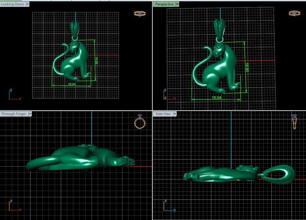 Pendant Tiger 3D print model_8