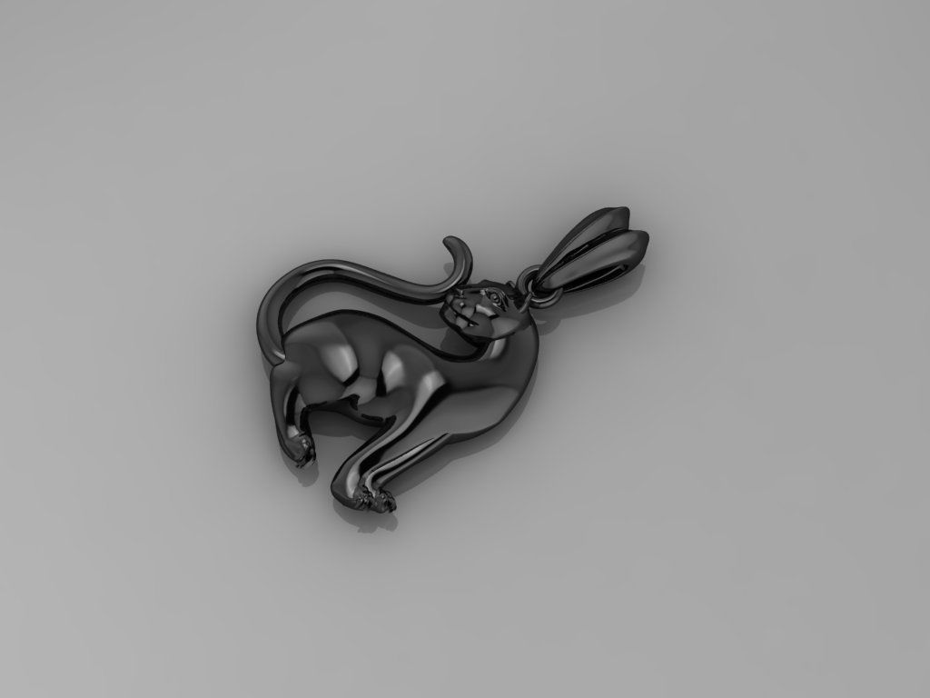 Pendant Tiger 3D print model_6