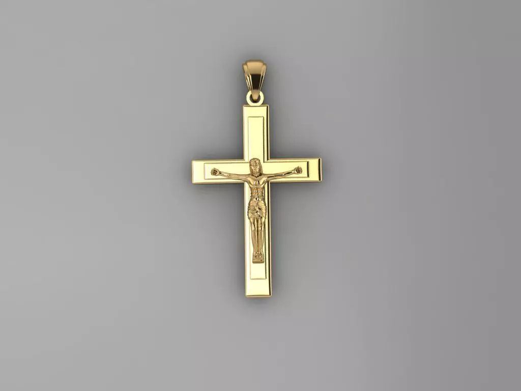 T Cross Pendant 3D print model_0