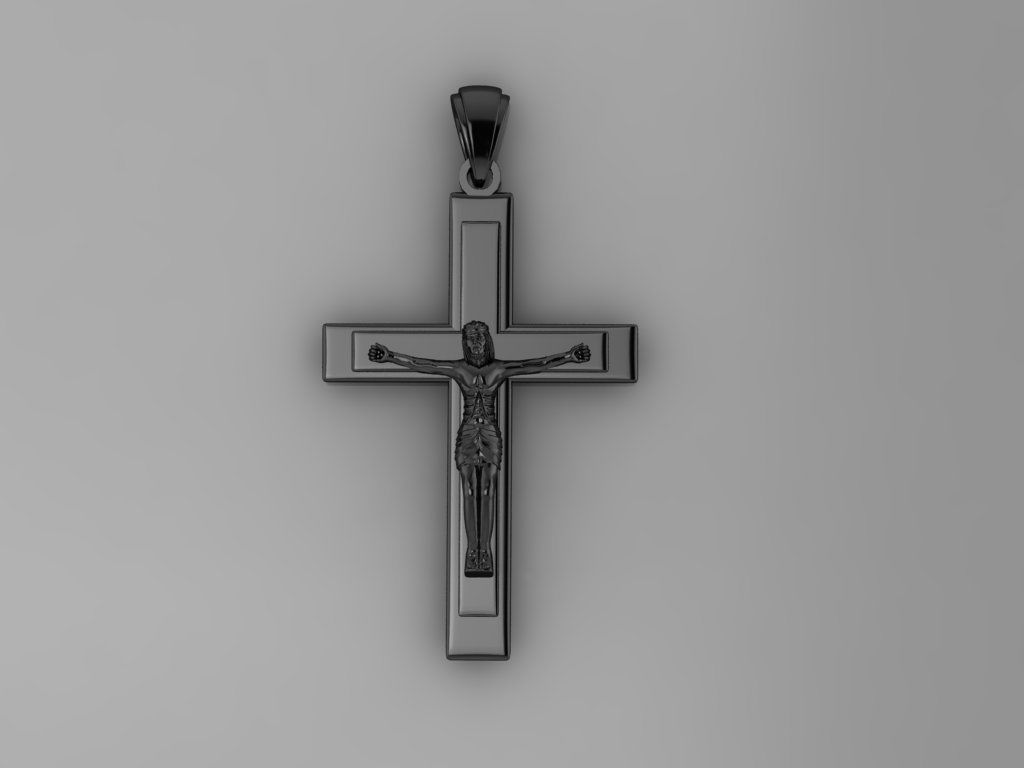 T Cross Pendant 3D print model_4