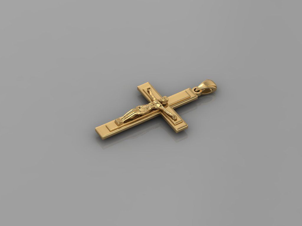 T Cross Pendant 3D print model_1