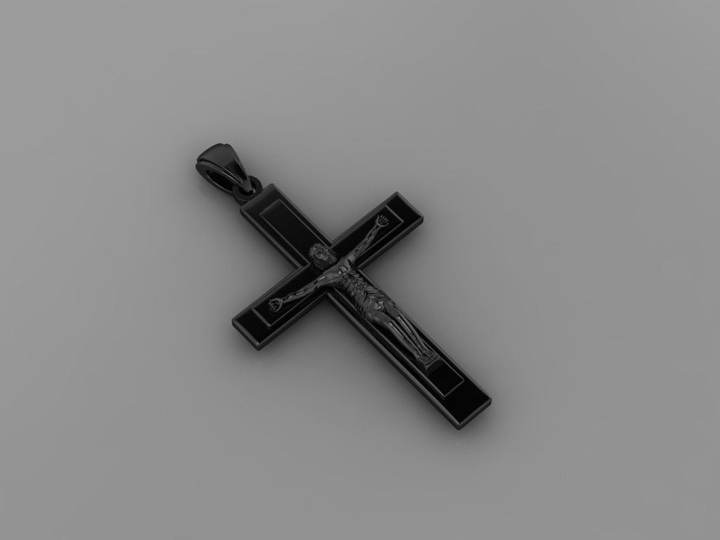T Cross Pendant 3D print model_6