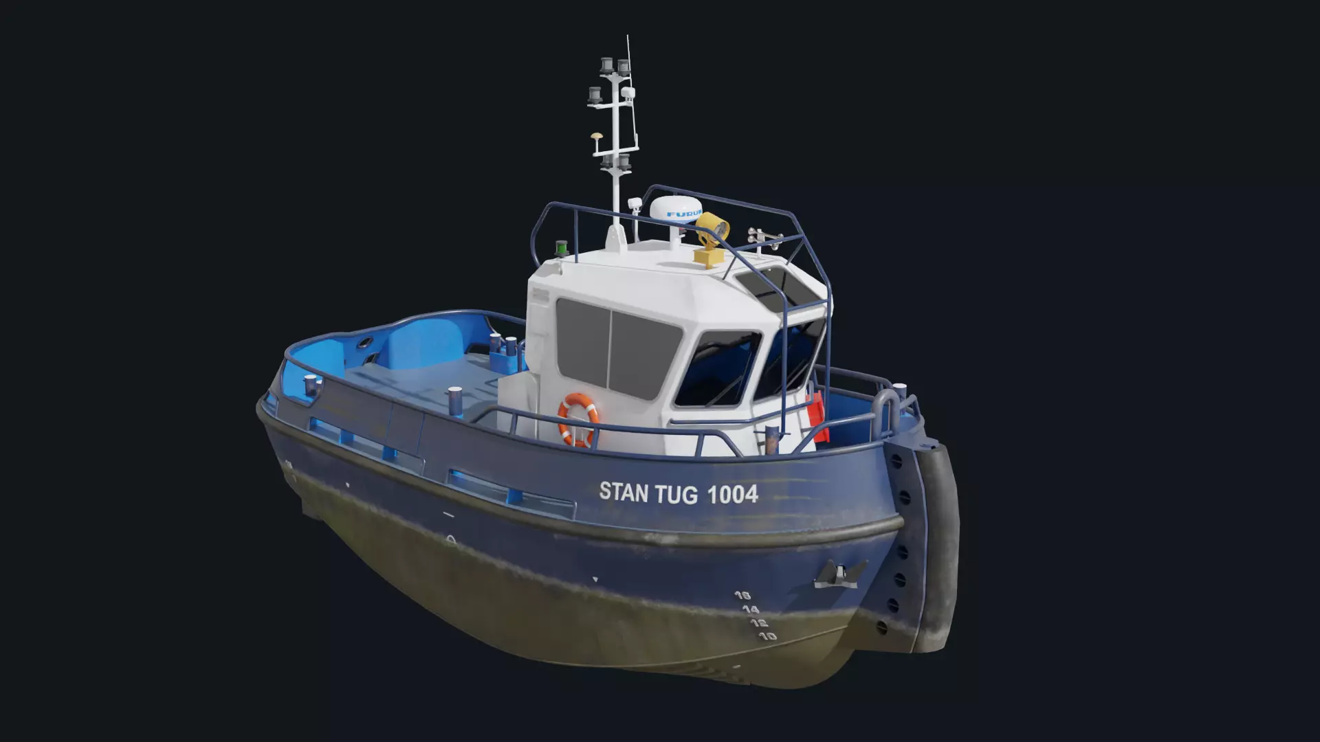 Damen Stan Tug 1004v6 Low-poly 3D model