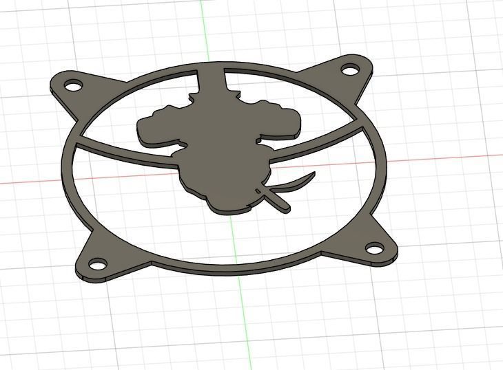 Itachi Uchiha PC fan cover 3D model 3D printable CGTrader