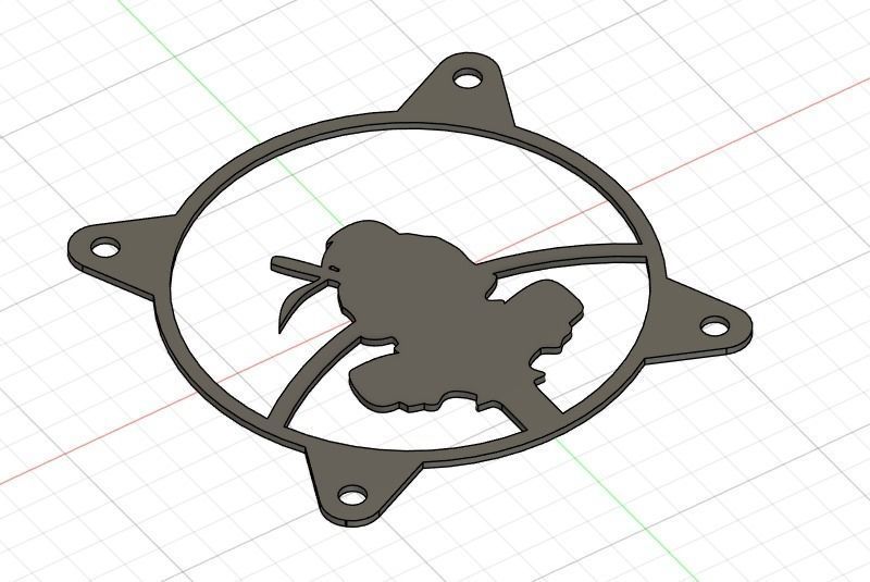 Itachi Uchiha PC fan cover 3D model 3D printable CGTrader