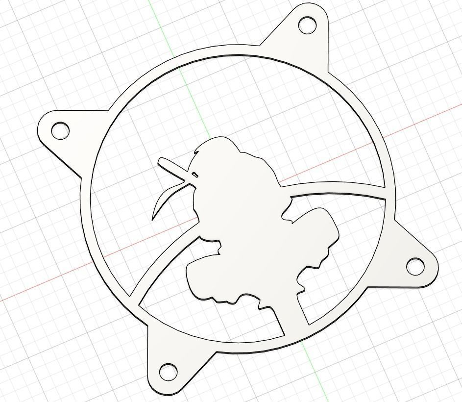 Itachi Uchiha PC fan cover 3D model 3D printable CGTrader