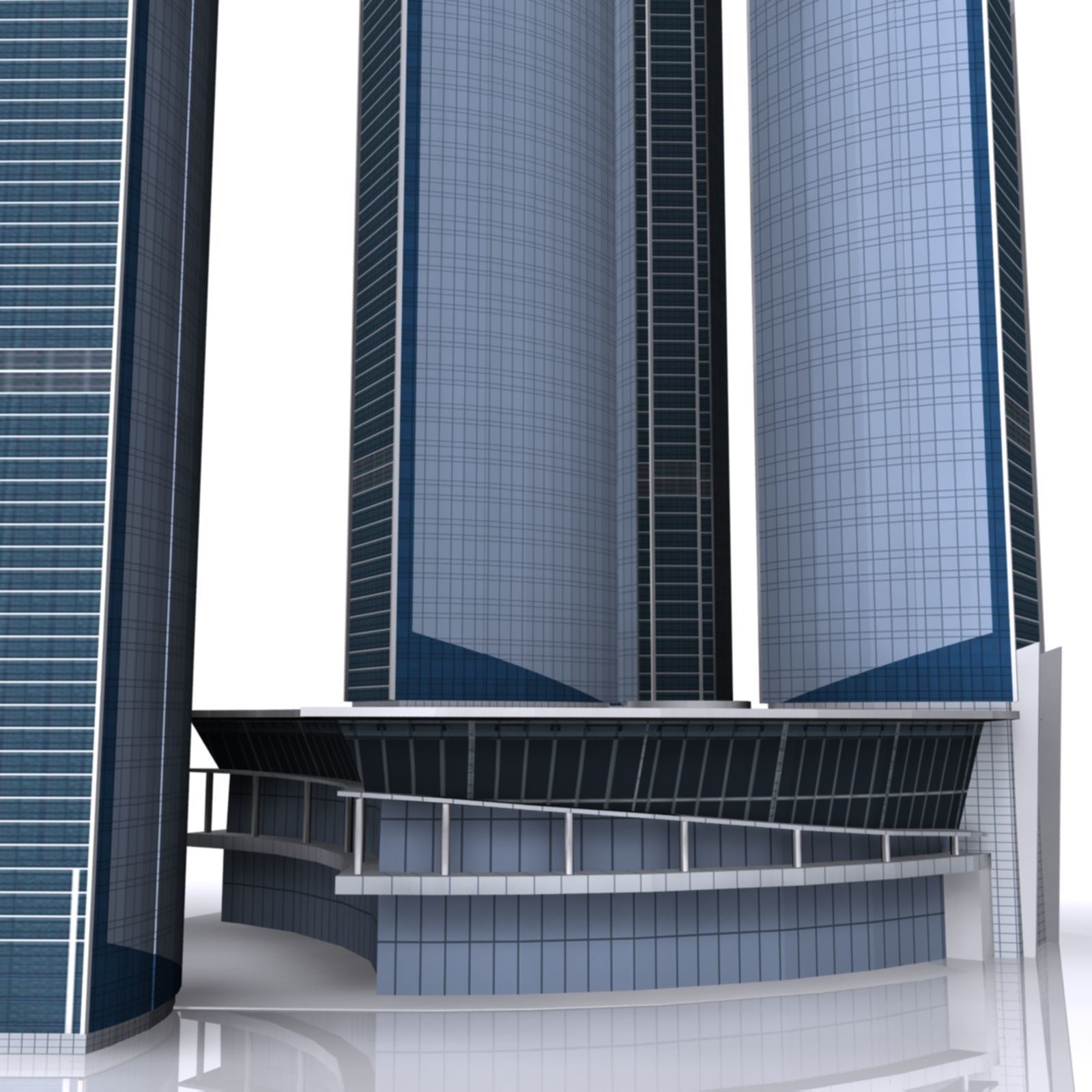 ETIHAD TOWER 3d Model  Low Poly Low-poly 3D model_7
