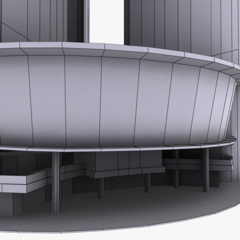 ETIHAD TOWER 3d Model  Low Poly Low-poly 3D model_17