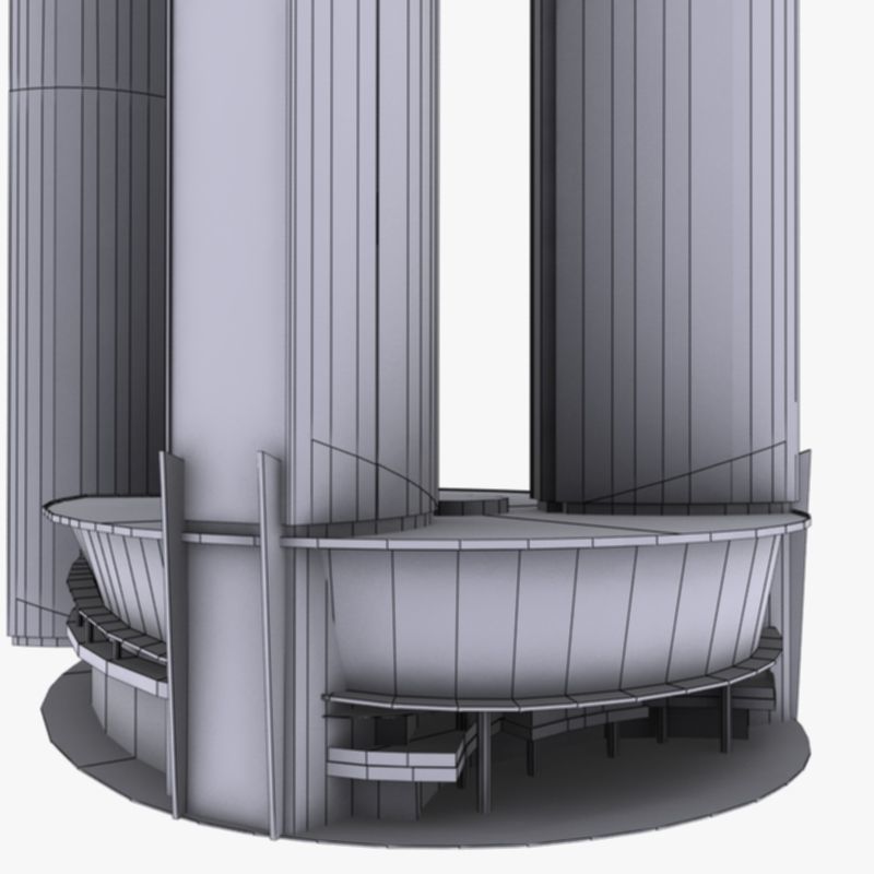 ETIHAD TOWER 3d Model  Low Poly Low-poly 3D model_16