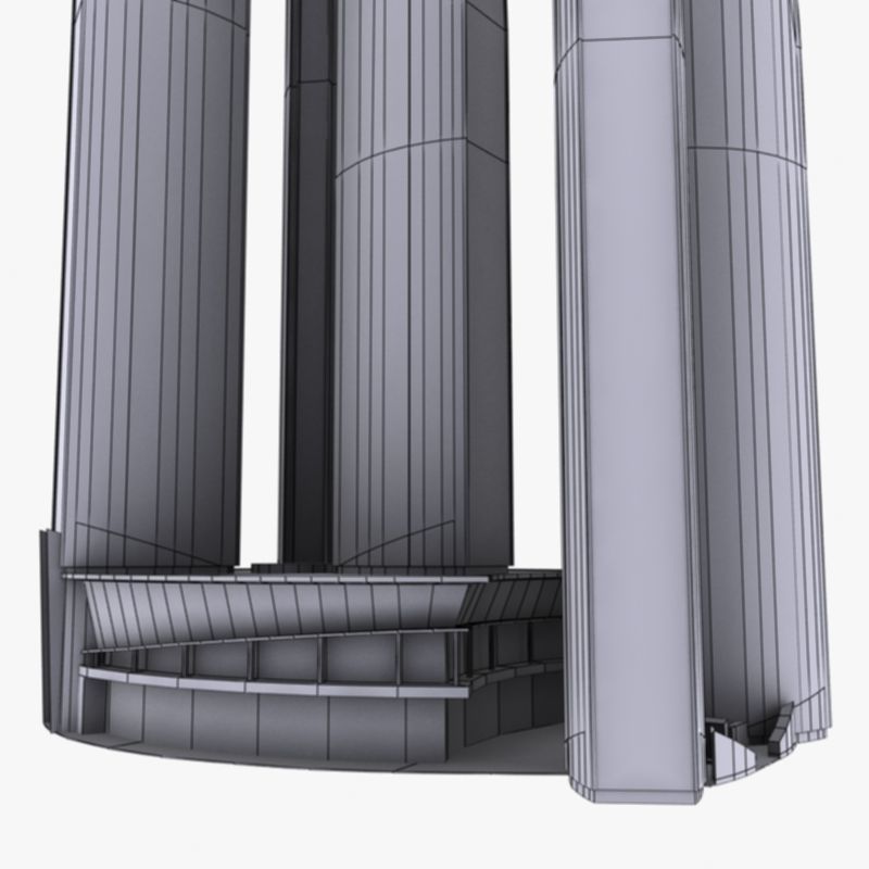 ETIHAD TOWER 3d Model  Low Poly Low-poly 3D model_20