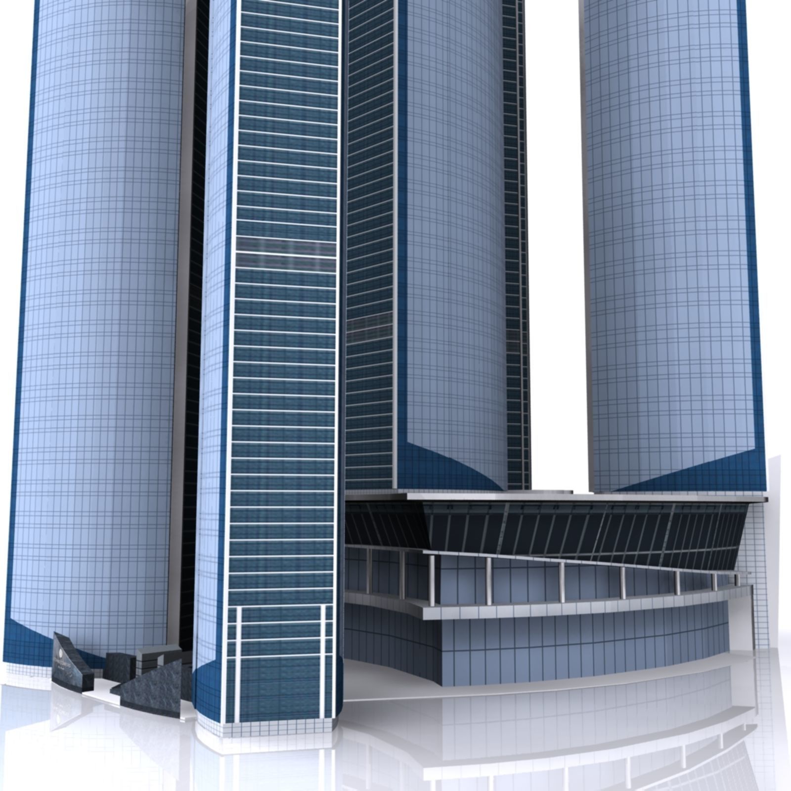 ETIHAD TOWER 3d Model  Low Poly Low-poly 3D model_3