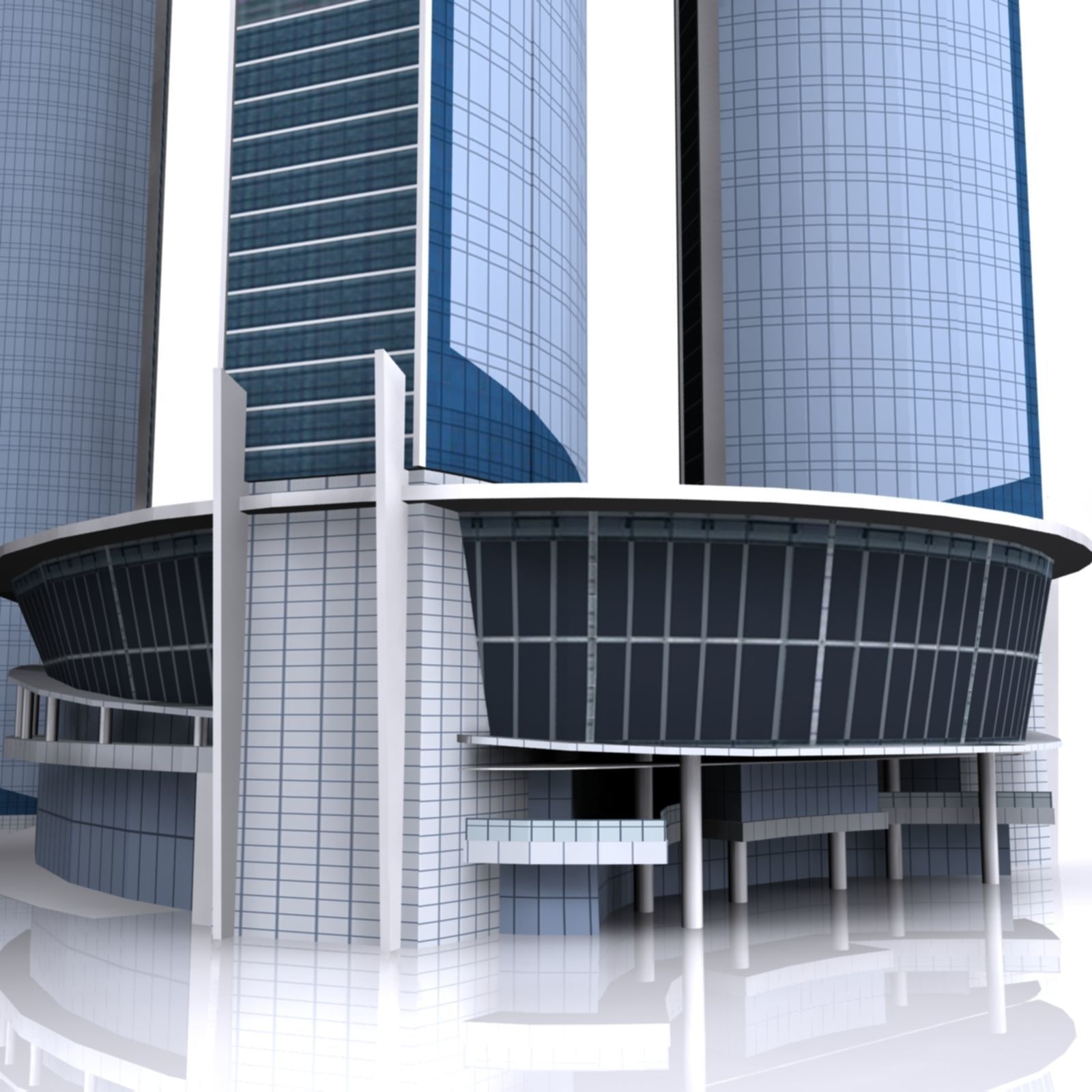 ETIHAD TOWER 3d Model  Low Poly Low-poly 3D model_9